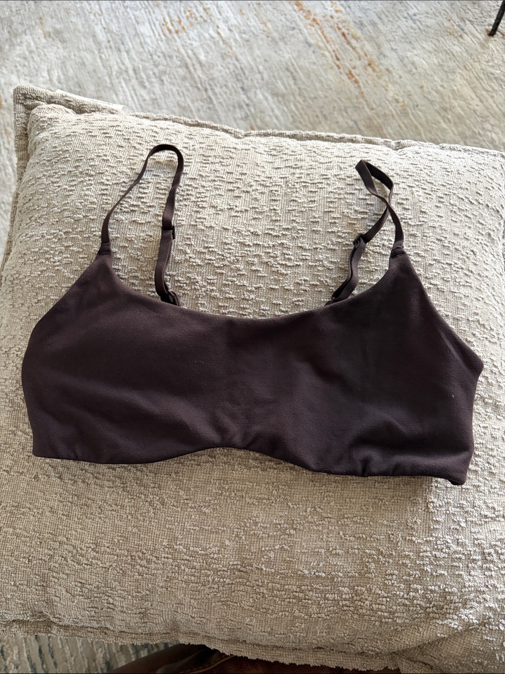 Comfort Stretch Bralette in Dark Brown — Lightweight Support